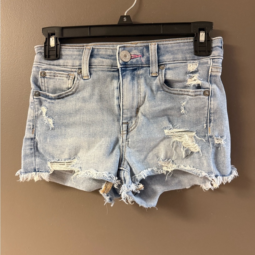 American Eagle Outfitters Pride Rainbow Light Blue Jean Shorts